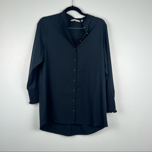 SOFT Surroundings Vivian Shirt Black PM - Picture 2 of 7